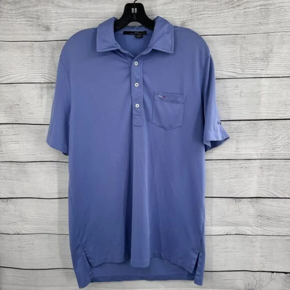 Ralph Lauren RLX Men's Blue Performance Polo Shirt Breathable Comfort Size Small